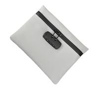 zjhukfmc Volo portatile impermeabile, 24,5 x 16 cm, tasche chiudibili per effetti personali, sacchetto sicuro per effetti personali per il dormitorio in ufficio residenziale, grigio, vedi descrizione