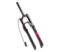 ZJIEDB Forcella Ammortizzata per Bici MTB 26", 27,5", 29", in Lega Leggera, Escursione da 1-1/8", Forcella ad Aria da 120 mm, Blocco remoto - Unisex