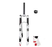 ZJIEDB Forcella Ammortizzata Ultraleggera per Mountain Bike 140 mm, 26/27,5/29 Pollici, Lega di magnesio, Tubo Dritto da 1-1/8", Ammortizzatore ad Aria, Freno a Disco con blocca