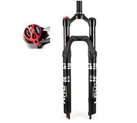 ZJIEDB Forcella Anteriore con Sospensione pneumatica, Forcella per Mountain Bike da 1-1/8" 27,5/29 Pollici, Escursione da 100 mm con Scala QR, Regolazione del Ritorno da 9 mm, Acc