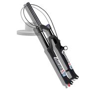 ZJIEDB Forcella Anteriore per Bici da 26/27,5/29 Pollici, Escursione 160 mm, Dritta/conica, Regolazione del Ritorno da 1-1/8", QR, Sospensione da Montagna da 9 mm