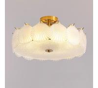 ZJIEDB Lampada da soffitto in cristallo francese E27, lampadario moderno di lusso con illuminazione di cristallo per la camera della principessa, per soggiorno, camera da letto, sala studio, lampad