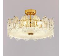 ZJIEDB Lampada da soffitto in cristallo francese E27, lampadario moderno di lusso con illuminazione di cristallo per la camera della principessa, per soggiorno, camera da letto, sala studio, lampad