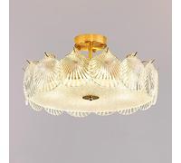 ZJIEDB Lampadario E27 in vetro cristallo francese, lampadario moderno in cristallo leggero di lusso per la camera della principessa, per soggiorno, camera da letto, sala studio, lampade e lanterne