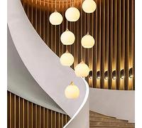 ZJIEDB Scala a chiocciola Lampadario Lungo Moderno Minimalista Creativo Hotel Villa Duplex Scale Sfera di Vetro Semplice