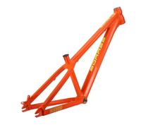 ZJIEDB Telaio per Mountain Bike Hardtail 26er BSA BB73mm 12,9 Pollici Dirt Jump Bike Freno a Disco Telai in Lega di Alluminio Rigido 10 * 135mm Sgancio rapido per DJ/4X (Arancione)