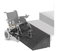 ZJIEX Rampa di Soglia in Gomma, Rampa per Marciapiede da Altezza 3-19cm, Rampa per Sedia A Rotelle, Rampa di Carico per Impieghi Gravosi, Auto, Scooter, Bici (Color : Black, Size : 50x50x19cm)