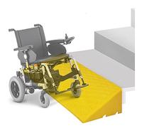ZJIEX Rampa di Soglia in Gomma, Rampa per Marciapiede da Altezza 3-19cm, Rampa per Sedia A Rotelle, Rampa di Carico per Impieghi Gravosi, Auto, Scooter, Bici (Color : Yellow, Size : 50x50x19cm)
