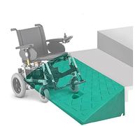 ZJIEX Rampa di Soglia in Gomma, Rampa per Marciapiede da Altezza 3-19cm, Rampa per Sedia A Rotelle, Rampa di Carico per Impieghi Gravosi, Auto, Scooter, Bici (Color : Green, Size : 50x27x13cm)