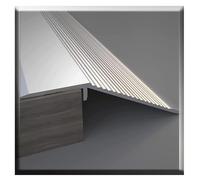 ZJIEX Striscia di Transizione del Pavimento Irregolare, Striscia Divisoria Pavimento, Dislivello 6-20mm Striscia di Rivestimento in Alluminio Modanatura A T (Color : L 90cm (3ft), Size : H 20mm (3/4