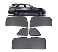 ZJIEX Tendine Parasole Auto Bambini Parasole per Finestrini Laterali per 3 Series F31 Touring 2012-2018 Tendine Parasole Protezione UV Tende Magnetiche Nero,Rear+Triangular+Back-windscreen-5PCS