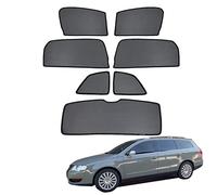 ZJIEX Tendine Parasole Auto Bambini Parasole per Finestrini Laterali per Passat B6 Variant 2005-2010 Tendine Parasole Protezione UV Tende Magnetiche Nero,7PCS
