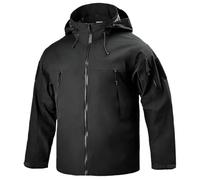 ZJIEYU Giacca Tattica da Uomo con Cappuccio, Giacca Softshell Antivento | Calda, impermeabile, traspirante, design di ispirazione militare, allenamento, sci, arrampicata