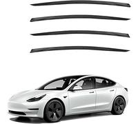 ZJIZOU Deflettori d'Aria Finestrini Laterali Compatibili per Tesla Model 3 MK1 2017 2018 2019 2020 2021 2022 2023,Il Lato Conducente e Passeggero Parapioggia.