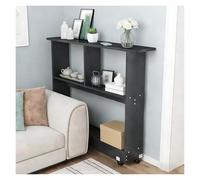 ZJKXJH Consolle stretta dietro il divano Tavolino Stretto Dietro Il Divano, Personalizzabile per Ingresso, Corridoio, Atrio, Spazi Ridotti(Black,39.4x5.9x33.5in/100x15x85cm)