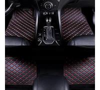 zjlgs Tappetini in Pelle per Auto per Jaguar XJ 2003-2007, Accessorio Interni Resistente all'Usura Tappetini per Auto,Black-Red
