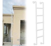 ZJLZJLO Scala da Muro per Finestre Ben Sfondabili, Scala da Soffitta Vintage, Scala Dritta per La Casa (30-92 Pollici), Scala da Salita per Letto Studentesco con Cuscino,92in,White