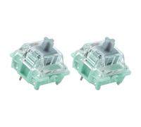 Zjmehty Kutethy X Gateron Jade Series Double Stage Spring Mechanical Keyboard Commutatore Silver V3 Pro, 3 pin, 45 gf Linear/RGB/LED Pre Lubed Interruttore (Silver V3 Pro, 72 pezzi)