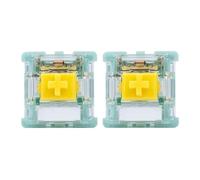 Zjmehty Kutethy X Gateron Jade Series Double Stage Spring Mechanical Keyboard Switch Yellow V3 Pro, 3-Pin 55gf Linear/Pre Lubed/RGB/LED Interruttore (Yellow V3 Pro, 10 pezzi)