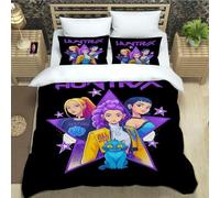 ZJMZF Hunter Bed Linen Set, 135 x 200 cm, k-pop Duvet Cover + Pillowcases, Anime Children's Duvet Cover for Boys and Girls, Children's Bed Linen (135 x 200 cm + 80 x 80 cm x 1,A7)