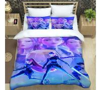 ZJMZF Hunter Bed Linen Set, 135 x 200 cm, k-pop Duvet Cover + Pillowcases, Anime Children's Duvet Cover for Boys and Girls, Children's Bed Linen (200x200cm+80x80cmx2,A2)