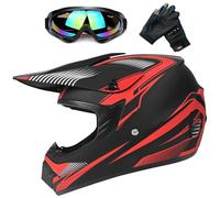 ZJRA Gioventù Caschi del Motociclo,Bicicletta Casco di Guida per Bambini,Ragazzo E Ragazza Motorino Sci ATV del Casco,DOT/Certificazione ECE,Adatto per Tutte Le Stagioni,3,M