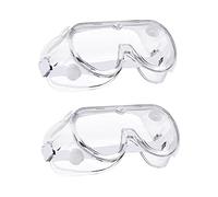 ZJRung Occhiali Protettivi da Lavoro 2 Pezzi Occhiali di Sicurezza Antiappannamento Regolabile Occhiali a Mascherina Trasparenti per Sicurezza sul Lavoro