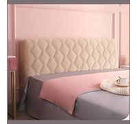 ZJS Copri Testata Letto Matrimoniale Copertura Per Testiera Per Matrimoniale/Singolo Premium Elastica Copritestata Letto Velluto Fodera Protezione Anti-Collisione Cuscino,Champagne,180cm(71inch)