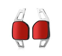 ZJSSJZ Paddle Cambio Esteso per A4 B8 A3 8P S3 A5 A6 S6 C6 Q5 A8 R8 TTS MK2 8J Avant 2 Pezzi Palette del Volante Estensione Cambio Auto Styling(Silver)