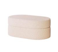 ZJTHY Miscela in Fibra ottomani con Cornice in Legno ad Alta resilienza spongola Panca Robusta Piede di Riposo Pouf per Soggiorno