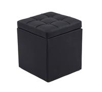 ZJTHY Ottomani in Fibra Sintetica con Telaio in Legno Moderno Sgabello da deposito Quadrato con Gambe per Soggiorno Camera da Letto