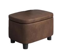 ZJTHY Ottomani in Pelle con Telaio in Legno Multi-Funzionale Sgabello ad Alta resilienza con Spugna di Spugna Elegante Pouf.