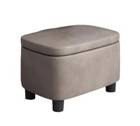 ZJTHY Ottomani in Pelle con Telaio in Legno Multi-Funzionale Sgabello ad Alta resilienza con Spugna di Spugna Elegante Pouf.