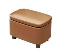 ZJTHY Ottomani in Pelle con Telaio in Legno Pieghevole Pieghevole Piede Riposo Robusto ottomano Sgabello Compatto Imbottito Pouf Pouf Ottoman