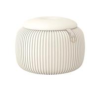 ZJTHY Ottomani in Pelle Sintetica con Cornice in Legno in Schiuma ad Alta residenza Pouf sgabelli Rotondi Pouf ottomani 18,8 x 13,7 Pollici