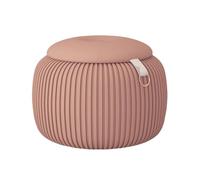 ZJTHY Ottomani in pelle sintetica con cornice in legno in schiuma ad alta residenza Pouf sgabelli rotondi pouf ottomani 18,8 x 13,7 pollici