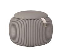 ZJTHY Ottomani in pelle sintetica con cornice in legno in schiuma ad alta residenza Pouf sgabelli rotondi pouf ottomani 18,8 x 13,7 pollici