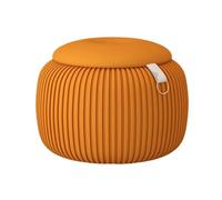 ZJTHY Ottomani in Pelle Sintetica con Cornice in Legno in Schiuma ad Alta residenza Pouf sgabelli Rotondi Pouf ottomani 18,8 x 13,7 Pollici
