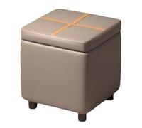 ZJTHY Ottomani in Poliestere con Cornice in Legno Multifunzionale Pouf ottomane Moderno Sgabello per Soggiorno