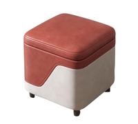 ZJTHY Ottomani in Poliestere con Telaio in Legno Elegante Piede Quadrato ottomano con Gambe compatte Pouf Pouf Pouf 11,8 Pollici