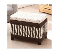 ZJTHY Ottomani Rattan con Piede Rettangolare di Legno Resto ottomano Imbottito Dormi ottomano 27,5 x 14,9 Pollici