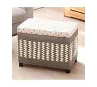 ZJTHY Ottomani Rattan con Piede Rettangolare di Legno Resto ottomano Imbottito Dormi ottomano 27,5 x 14,9 Pollici