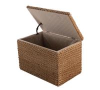 ZJTHY Ottomani Rattan con Telaio in Legno sgabelli da stoccaggio di stoccaggio robusti sgabelli Salva Spazio Sgabello da stocca