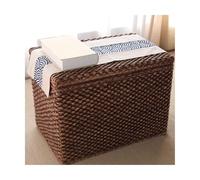 ZJTHY Ottomani Rattan con Telaio in Legno sgabelli da stoccaggio di stoccaggio robusti sgabelli Salva Spazio Sgabello da stocca