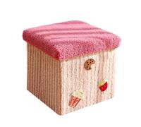 ZJTHY Poliestere ottomani Pieghevoli Piccoli ottomano dormitorio Nascosto ottomano Sgabello Elegante ottomano