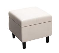 ZJTHY PU Ottomani con Cornice in Legno Compatto Imbottito Piede ottomano Resposto con Gambe nascoste Piccolo dormitorio ottomano 11,8 Pollici