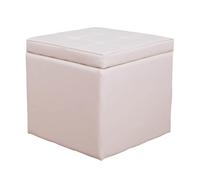 ZJTHY PU Ottomani con Telaio in Legno Sgabello Elegante Sgabello in Schiuma ad Alta residenza vanità sgabelli Salva Spazio