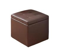 ZJTHY PU Ottomani con Telaio in Legno Sgabello Elegante Sgabello in Schiuma ad Alta residenza vanità sgabelli Salva Spazio