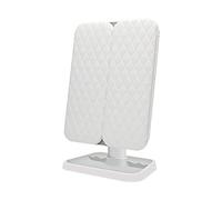 ZJTY Stile semplice PORTATO Mirror di trucco a tre volte, specchio multiplo a 270 gradi quadrato for la luce di riempimento (Color : White)
