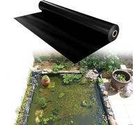ZJUNLI Telo per Laghetto 1600 x 2050 cm in HDPE Telo Durevole Pre Tagliato per Laghetto da Giardino per Laghetti Pesci, Fontane, Giardini e Cascate, Nero